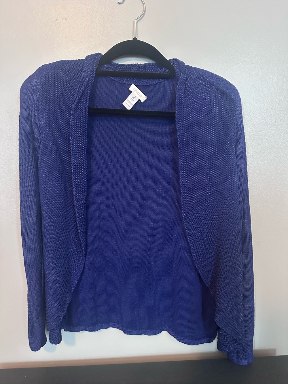 Chico's Royal Blue Open-Front Knit Cardigan